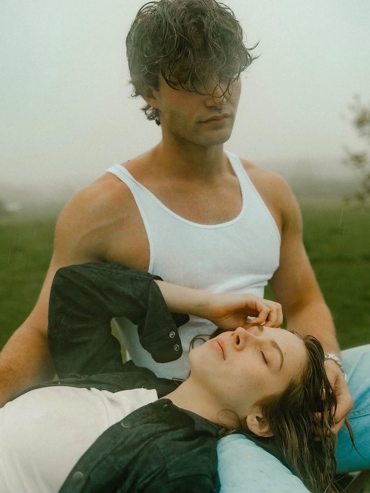 Pascal Sander at a foggy outdoor shoot near Boston