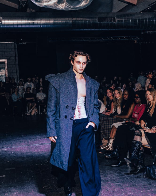 Pascal Sander on the runway for Baumano